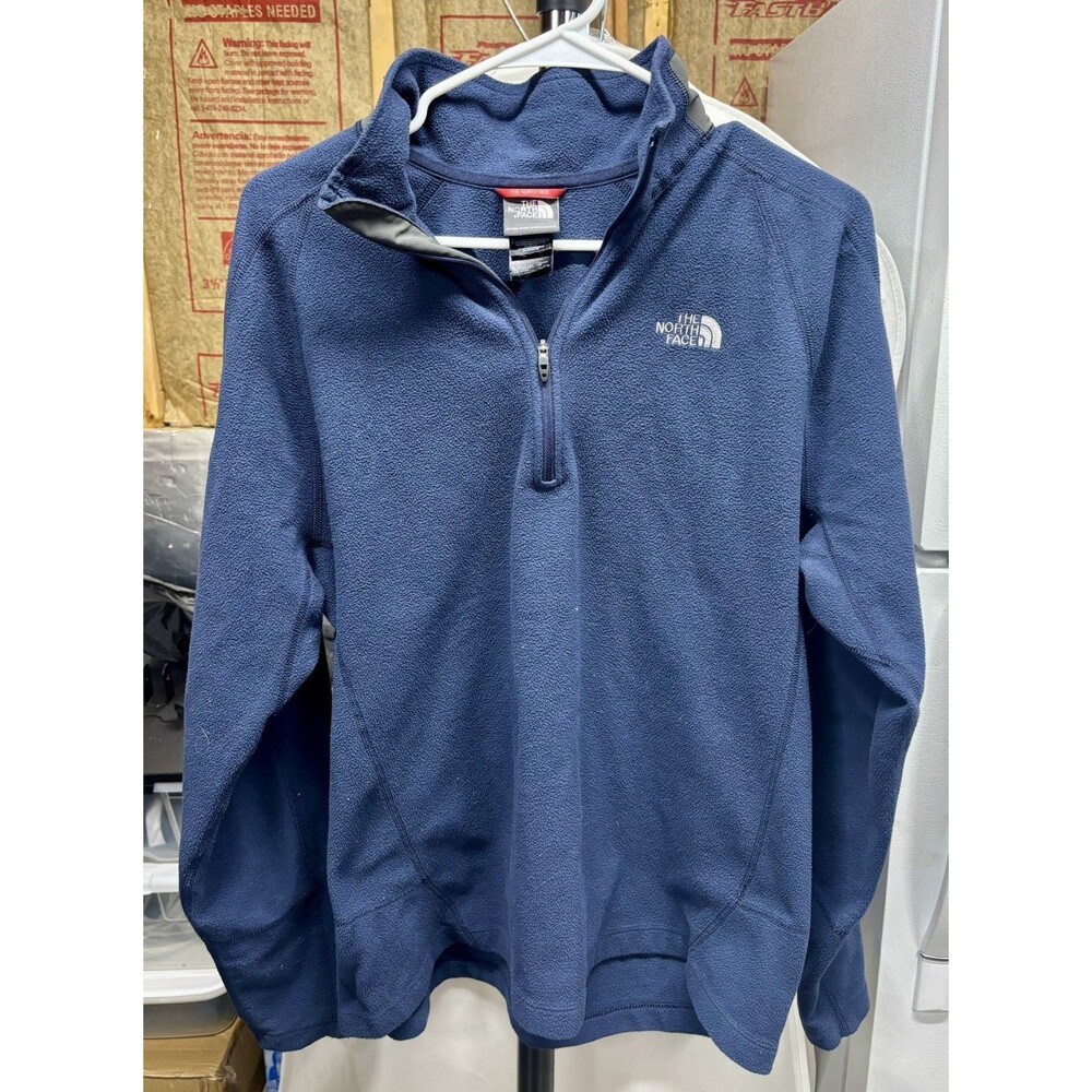 The North Face Flashdry Sweater Mens Size M 1/4 Zip Fleece Pullover Blue